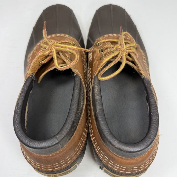 LL Bean Maine Hunting Shoe Men 9 Narrow GN Brown Low Top Duck Boots VTG USA GUC main image 8